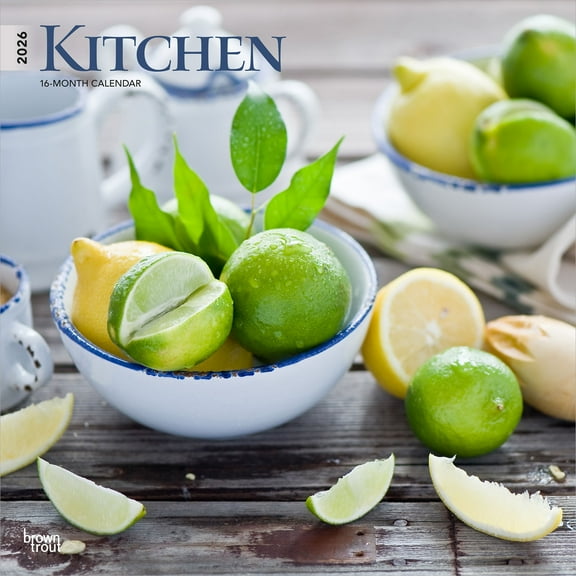 Kitchen | 2026 12x24" (Hanging) Square Wall Calendar | Plastic-Free | BrownTrout