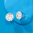 thumbnail image 5 of Ross-Simons 8.00 ct. t.w. CZ Stud Earrings in 14kt White Gold, Women's, Adult, 5 of 7