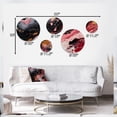 thumbnail image 4 of Designart "Marble Whispers Red and Black V" Abstract Marble Metal Wall Art Set of 5 Piece, 4 of 5