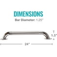 thumbnail image 4 of DMI Textured Grab Bars, Toilet Rail, Tub Rail, Handicapped Grab Bars for Bathroom, Shower Rails, Grab Bar for Handicap and Elderly, Perfect for Bathroom Safety, Rust-Resistant Steel, 24", Chrome, 4 of 5