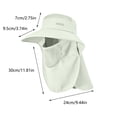 thumbnail image 3 of Xihbxyly Paletas No Reclamadas Sombrero de Pescador En Chal para El Sol, para Proteger La Cara, con Agujero para La Cola de Caballo, para Niños, 3 of 7