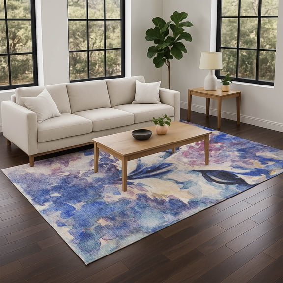 Addison Rugs Chantille Indoor/Outdoor Transitional Animal Blue Machine Washable Rectangle Rug, 10' x 14'