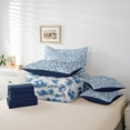 thumbnail image 5 of Feelyou Blue Cheetah Print Bedding Comforter Set 7 Pieces, Glitter Sequin Diamond Full Bedding Set, Teens Adult Kid Reversible Fitted Sheet Flat Sheet, Super Cozy Room Decor, 5 of 7