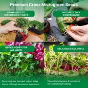 Cress Sprouting & Microgreens Seeds - 1 lb Non-GMO, Heirloom Sprout Seeds Kit