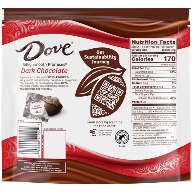 6 Pack - Dove Dark Chocolate Candy Flavored Ground Coffee - 10 Ounce Bags - Medium Roast