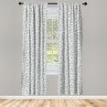 thumbnail image 4 of Ambesonne Grey Window Curtains, Abstract Art Modern, Each 28" W x 95" L, White Grey, 4 of 4