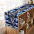 thumbnail image 6 of Table Runners 70 Inches Long Dress Scarves, Vintage Anchor Nautical Farmhouse Coffee/Dining/Kitchen Table Decor, Holiday Table Runner, Coastal Blue Striped 13x70 Inch, 6 of 9