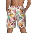 thumbnail image 4 of Uemuo Butterflies and Roses Pattern Mens Swim Trunks Quick Dry Board Shorts with Mesh Lining, Stretch Beach Shorts Quick Dry No-Chafing Board Shorts-Medium, 4 of 9