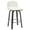White PU + Black Legs, variant on Swivel Bar Stools Set of 2, 26" Counter Height Upholstered PU Leather Barstools with Low Back Walnut Bentwood Legs, Mid Century Modern Bar Chair Kitchen Island Stool