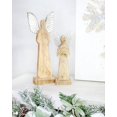 thumbnail image 2 of AuldHome Design Wooden Angel Christmas Statues (Set of 2); Primitive Farmhouse Holiday Decor Wood and Metal Praying Figurines, 2 of 6