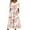 Multicolor Dress for Women _a, variant on Women's Printed Short Sleeve Round Neck Midi Dress Pull On Lightweight Daily Casual Wear Flowy Ruched Waist Style Multicolor XL