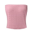thumbnail image 3 of Tube Top for Women, Sleeveless Strapless Solid Color Summer Top, Polyester Casual Fit, Regular Length, Hand Wash Cold, 3 of 5