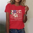 thumbnail image 2 of Busydd Womens T Shirts Trendy Crew Neck Soccer Graphic Tees Casual Summer Versatile Short Sleeve Going Out Tops L, 2 of 7