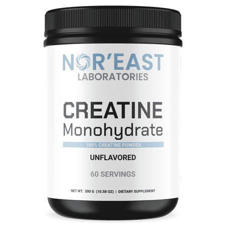 Nor'East Laboratories Creatine Monohydrate, Unflavored, 300 Grams, 60 Servings