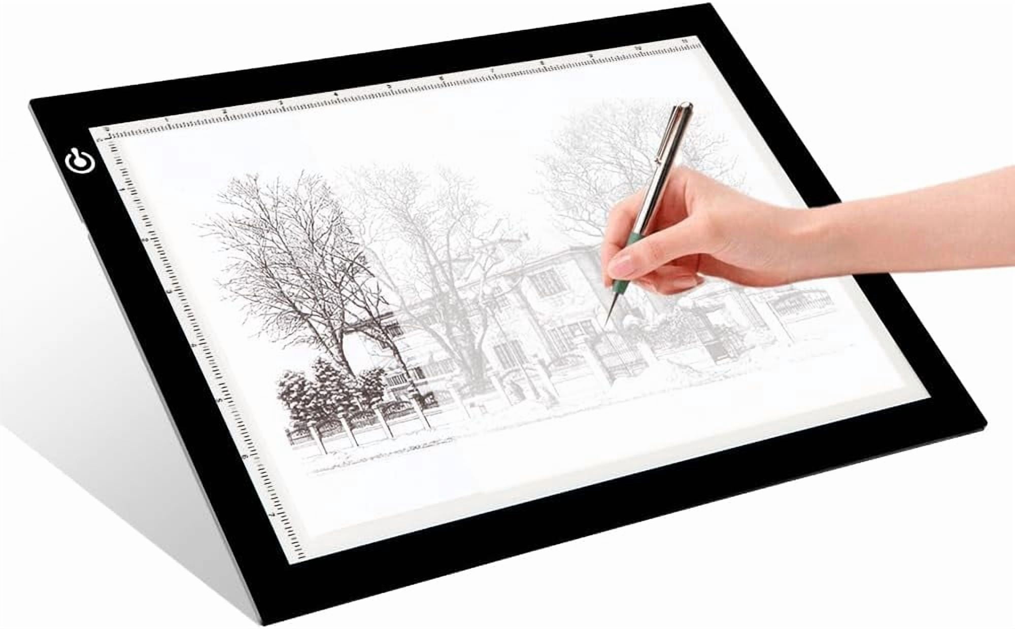 Rechargeable Tracing Light Box, Ultra-Thin Adjustable Battery Powered Artcraft LED Tracer Light Pad Tablet for Drawing, Sketching, Animation, Stenciling, Diamond Art Painting Kits for Adults