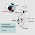 thumbnail image 6 of Touchless Kitchen Faucet, Hands Free Automatic Smart Kitchen Faucet Touchless with Pull Down Sprayer Stainless Steel Matte Black , Single Handle Motion Sensor Activated Faucet for Kitchen Sink, 6 of 6