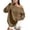 Brown(Womens Tops), variant on GUACER Womens One Shoulder Tops Trendy Soft Oversized Long Sleeve Blouses for Everyday Date Casual
