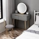 thumbnail image 5 of Vanity Makeup Dressing Table Toilet  Mirror Comfortable Luxury Mobile Dresser Drawers Tocador Mueble Maquillaje Women Furniture My Lux Decor Round, 5 of 18