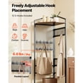 thumbnail image 3 of KFFKFF Corner Hall Tree, 71.3 in Coat Rack with Hooks, Top Shelf & Steel Frame, Freestanding Clothes Shoes Rack Storage Organizer with Anti-Tip Set, 3 of 9