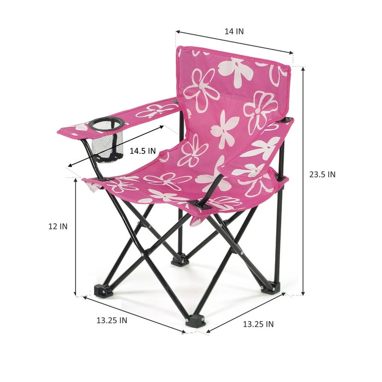  Emily Rose Beach Chair, Folding Chair for Boys and Girls with  Child Safety Lock, Holder and Carry Case