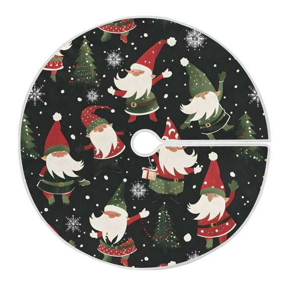 Ryvnso Christmas Tree Skirt Happy Gnome Christmas Xmas Tree Skirts Ornament Home Decorations 35.4"