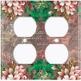 thumbnail image 3 of Metal Light Switch Plate Cover Elegant Mauve Floral Nature Scripture Damask FLW084, 3 of 13