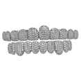 thumbnail image 4 of Parrilla de dientes Parrilla de boca de Hip Hop Parrilla de diamante de dientes brillantes Parrilla chapada para club Plata, 4 of 8