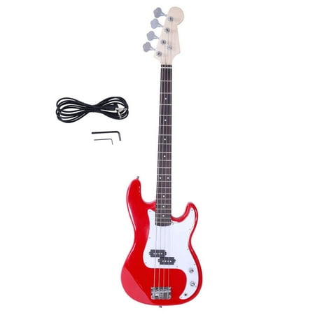 - Ktaxon 4-String Electric Bass Guitar for Burning Fire Style Blue Red