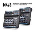 thumbnail image 2 of M4 M6 Aduio Mixer DJ Console With Sound Card Bluetooth For PC Recording Mic Instrument Mixing Interface, 2 of 7