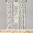 thumbnail image 3 of Floral Curtains 2 Panels Set, Digitally Generated Flowers Crocuses and Narcissus Scattered, Window Drapes for Living Room Bedroom, 56"W X 63"L, Violet Orange, by Ambesonne, 3 of 5
