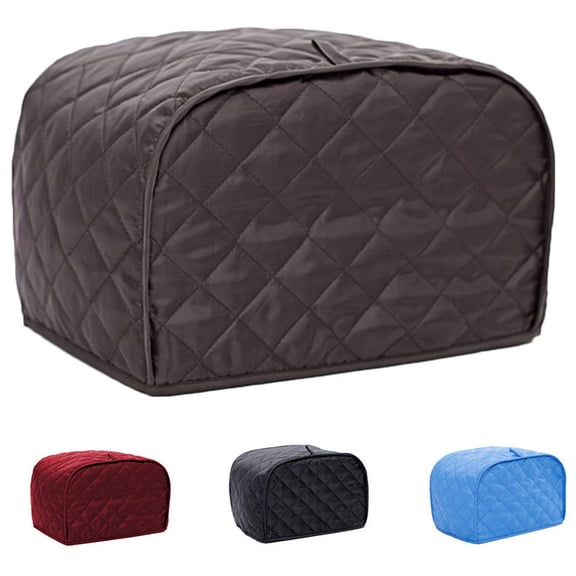 Limei Black Polyester Fabric Quilted Dust-proof Four Slice Toaster Cover