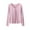 Pink, variant on AherBiu Pajama Tops for Women V Neck Ruched Loose Long Sleeve Comfy Top T Shirt Sleepwear Soft Tees