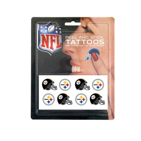 NFL Pittsburgh Steelers Set Tattoo, 8 pièces