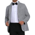 thumbnail image 1 of BLAZER A RAYAS CHIC INSPIRADO PARA HOMBRES, CHAQUETA DE TRAJE A RAYAS NEGRO Y BLANCO DE UN SOLO BOTÓN, 1 of 5