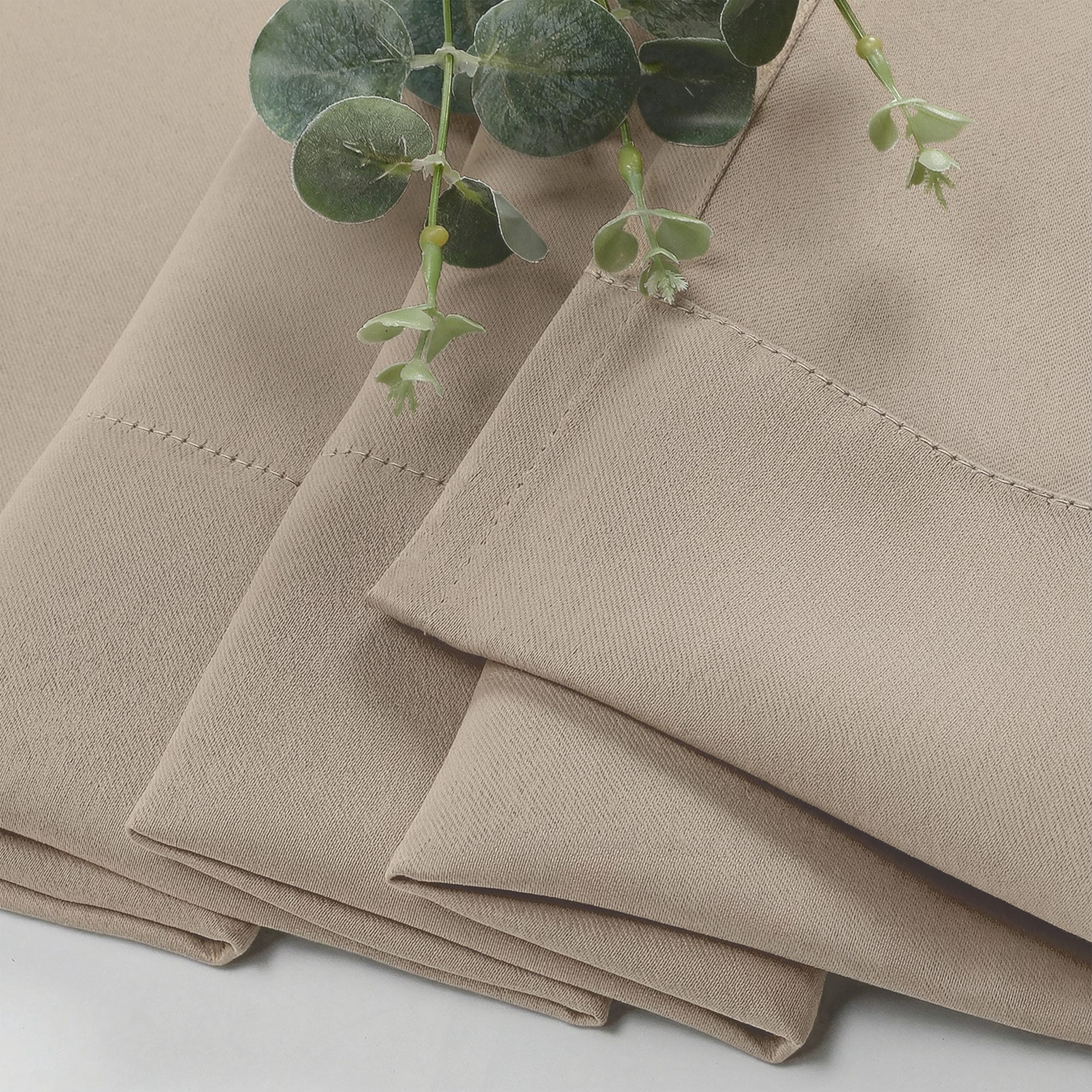 OVZME Blackout Curtains 96 Inch Long 2 Panels - Beige Solid Thermal Drapes for Bedroom Living Room, Rod Pocket Room Darkening Window Treatment, Each 40"W x 96"L, Biscotti Beige