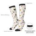 thumbnail image 5 of Picia Women Crew Soft Moisture-wicking Socks Geometric Triangle Pattern Design Cotton Socks, One Size fit All, 5 of 9