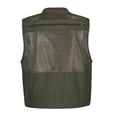 thumbnail image 4 of S SERENABLE Men Fishing Vest Breathable Multi-Pocket Mesh Waistcoat Photo Travel Work Jacket 5XL, 4 of 9