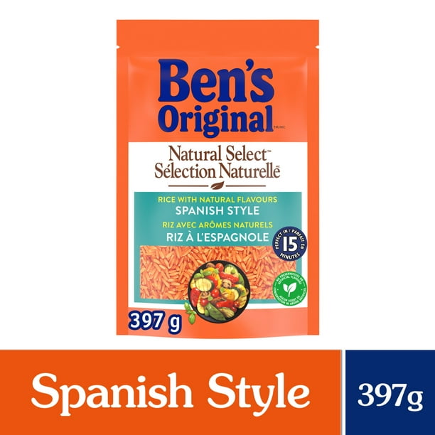 BEN'S ORIGINAL SÉLECTION NATURELLE riz à l'espagnol d'accompagnement, sachet de 397 g La perfection à tout coupMC