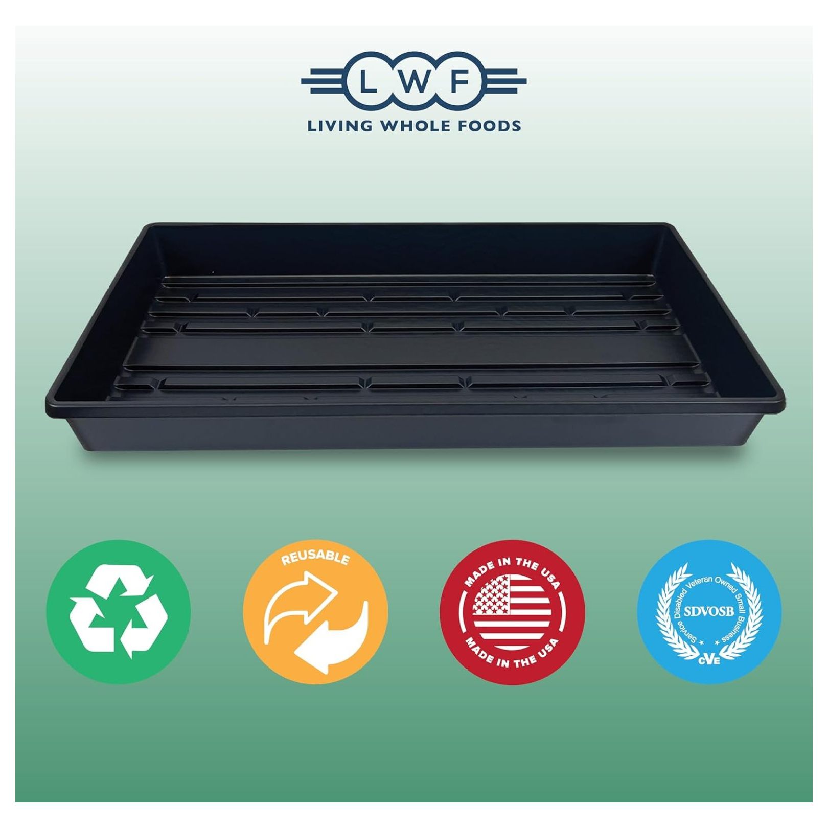 Plant Growing Trays No Drain Holes XYT 20x10-Inch for Seed Starter Indoor Microgreens 10 Pack