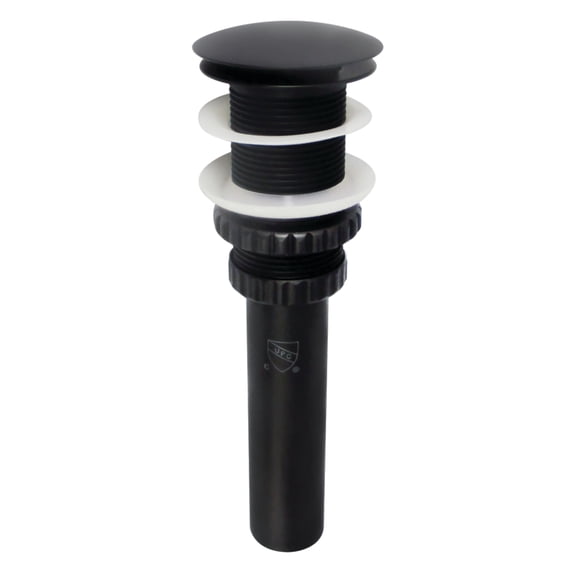 Open Box Kingston Brass EV8210MB Coronel Brass Push Pop-Up Bathroom Sink Drain in Matte Black
