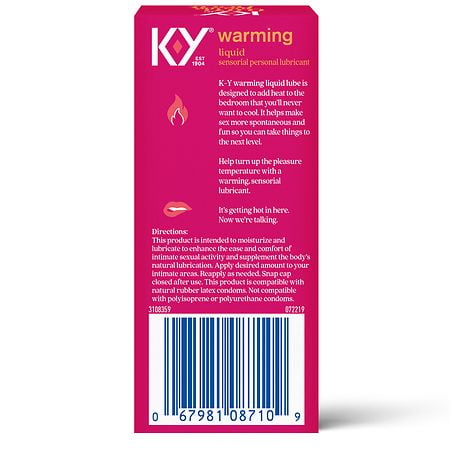 KY Warming Liquid Sensorial Personal Lubricant "Turn up the Heat" 2.4oz./71ml - Walmart.com KY Warming Liquid Sensorial Personal Lubricant "Turn up the Heat" 2.4oz./71ml - Walmart.com