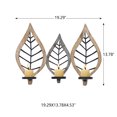 thumbnail image 2 of Joveco Rustic Wood Candle Holder,Christmas Decorations Leaf Candlestick for Table Kitchen Decorations, 2 of 7