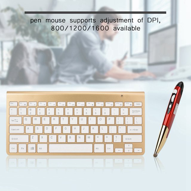 KM-801 Slim Mini 2.4G Juego De Ratón Y Lápiz Con Teclado Inalámbrico, Ultradelgado, Portátil Y Liviano, Para Computadora Portátil/escritorio/Smart TV