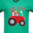 thumbnail image 4 of Inktastic Farmer Tractor Little Sis Women's V-Neck T-Shirt, 4 of 5