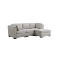 thumbnail image 2 of BenJara Goz 96 Inch Reversible 3 Seater Sectional Sofa, RAF Ottoman, Gray Linen-Color:Gray,Material:Linen, 2 of 4