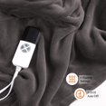 thumbnail image 2 of TRUSTWARMTH Electric Blanket - 72"x84" Double Sided Extremely Soft Coral Fleece Heated Blanket Full Size with 6 Heating Levels & 1-10 Hours Adjustable Timer, Dark Gray, 2 of 8
