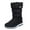 Black, variant on IUJSOY Women's Fashion Platform Snow Boots Thick Waterproof Winter Boots Side Zipper Mid Calf Boot