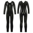 thumbnail image 6 of Aislor Kids Girls' Shiny Metallic Long Sleeves Full Length Gymnastics Dance Jumpsuit, 6 of 7