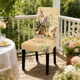 thumbnail image 4 of CaiYueKe Easter Bunny Chair Covers Set, Holiday Dining Decor, Festive Party Chair Slipcovers, Spring Home Table Setting, Washable Decorative Covers for Kitchen Dining Room Gatherings, 4 of 7