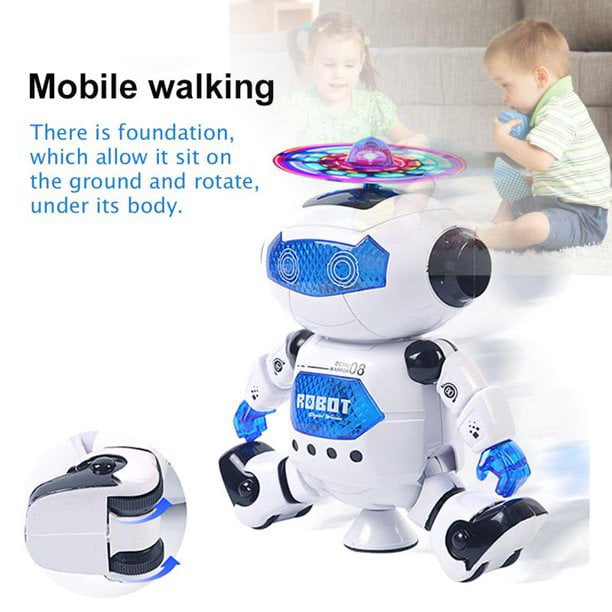 Toys For Boys Electric Music Dancing Robot LED Light Walking Kids Gift Toy G1X2 